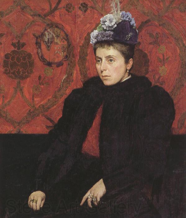 Sir james dromgole linton,P.R.I. Portrait of Mrs Minie Sidney,aged 39 (mk37) Spain oil painting art